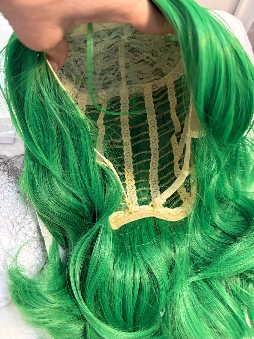 Short Green Synthetic Party Halloween Cosplay Wig NWOT